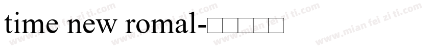time new romal字体转换